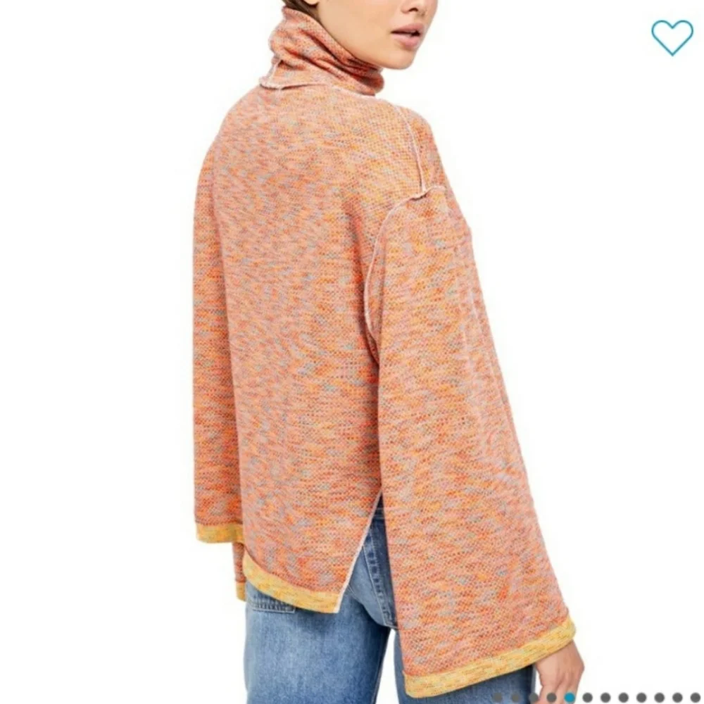 FREE PEOPLE Sunny Days Turtleneck Lightweight Knit Pullover Size XS NWT